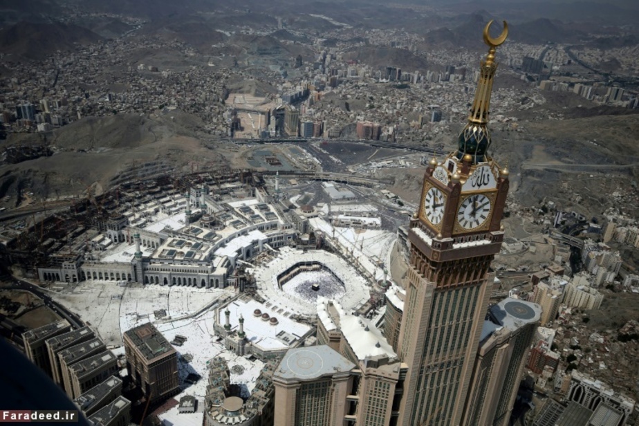 نمایی از شهر مکه در زمان مناسک حج