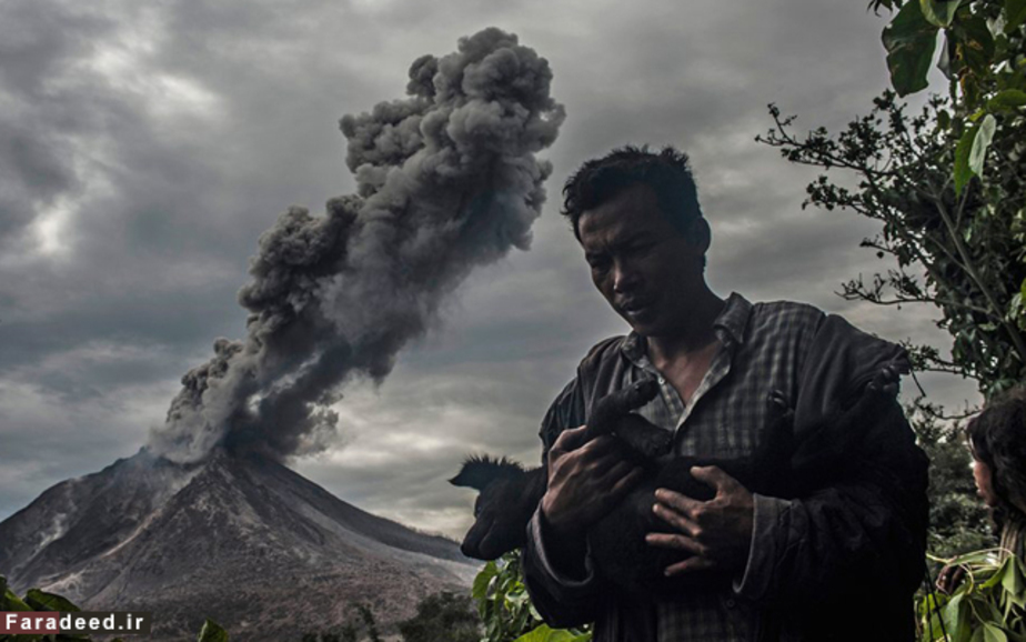 فوران کوه آتشفشان سینابانگ