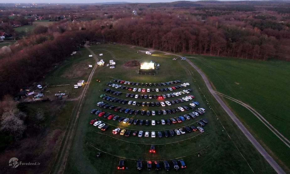 تصویرِ هوایی از سینماماشین در مارل در آلمان عکاس: Stephane Nitschke/Reuters