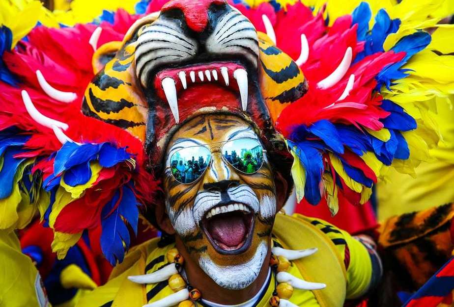 چهره های رنگارنگ در جام جهانی روسیه