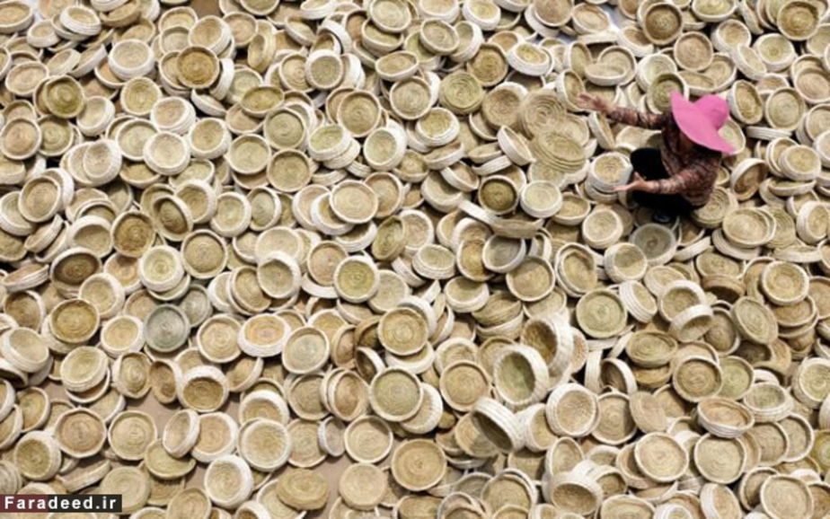 کارگر صنایع دستی در شاندونگ، چین