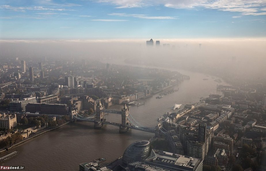 مه غلیظ در لندن