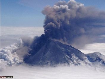 کوه آتش‌فشانی پاولوف در آلاسکا - 18 مه 2013