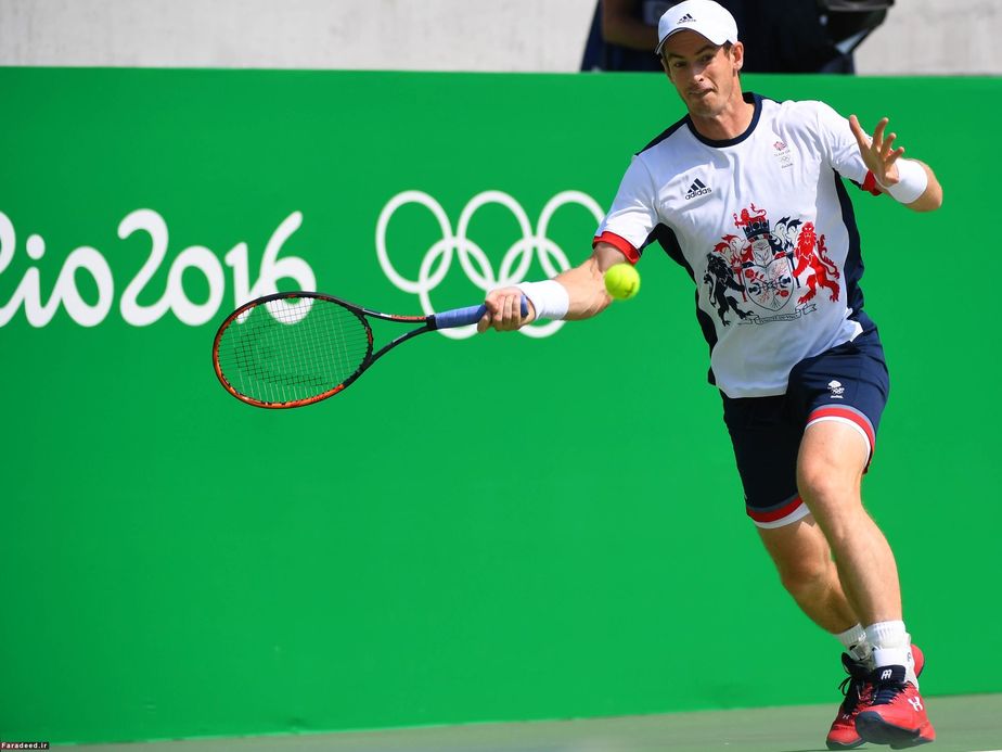 اندی موری در مسابقه تنیس تک نفره در ریو