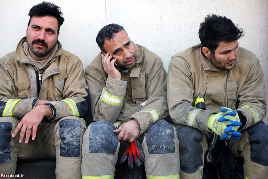 آتش نشان ها در حادثه پلاسکو
