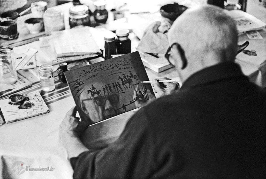 انعکاس صورت پیکاسو برای لحظاتی 1967