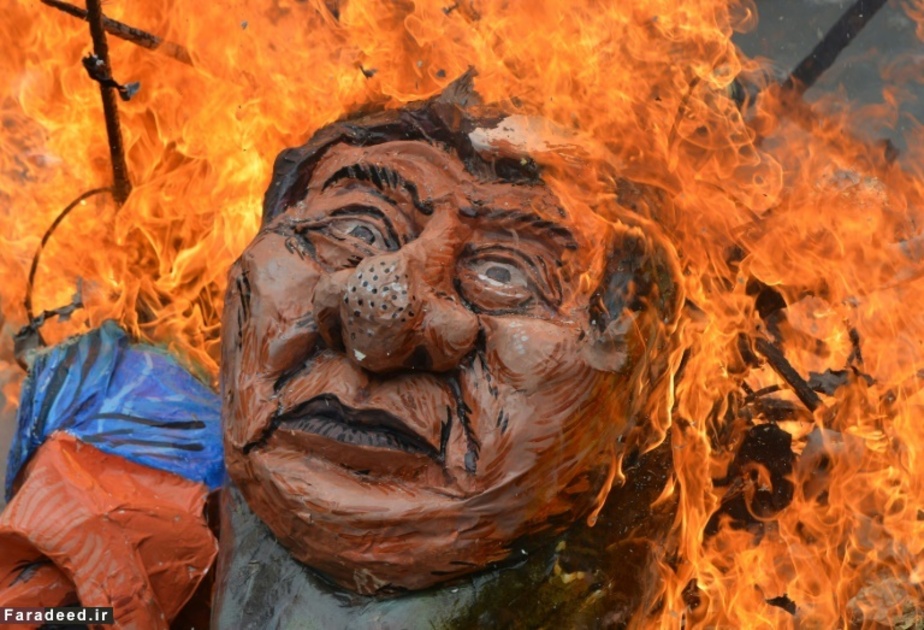 تظاهرات نزدیک سفارت آمریکا در مانیل