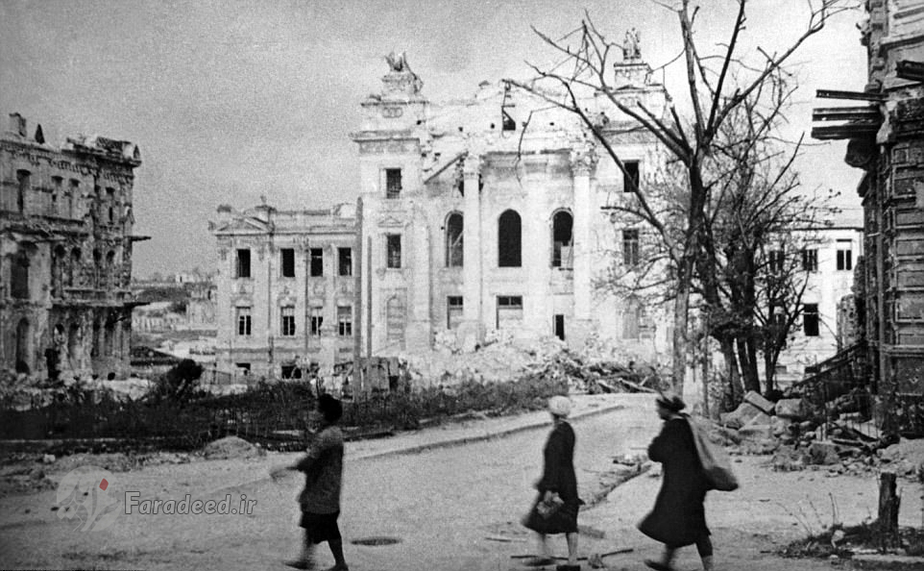 ساختمان موسسه فیزیوتراپی ایوان سِچِنوف در شهر سواستوپول در شبه جزیره کریمه که در جنگ جهانی دوم توسط آلمان‌ها تخریب شد