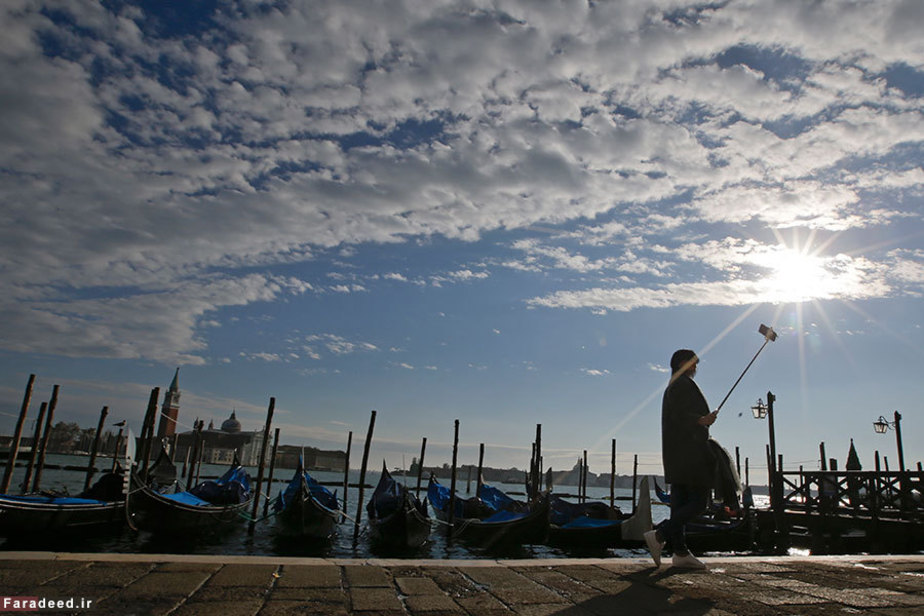 سلفی توریست در ونیز